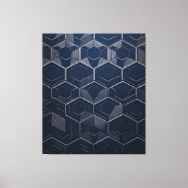 Impressão Em Tela "Elegância Geométrica: Artista Hexagonal