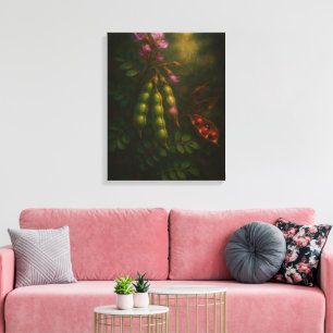 Impressão Em Tela Elegância Tóxica: A Óleo Impressionista do Feijão-