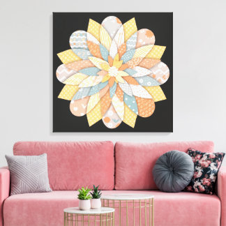 Impressão Em Tela Elegant Mandala Wall Art | Sacred Geometric Boho 