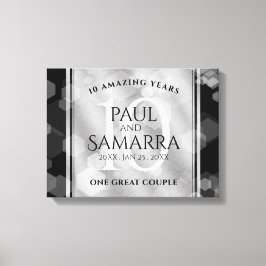 Impressão Em Tela Elegante Celebração do 10º Aniversário de Casament