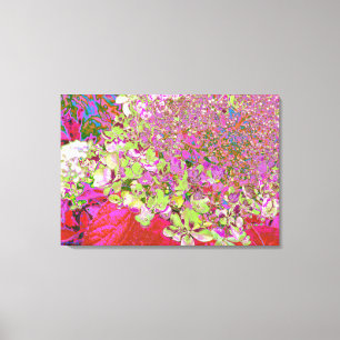 Impressão Em Tela Elegante Chartreuse - Hidrópias Verde, Rosa e Azul