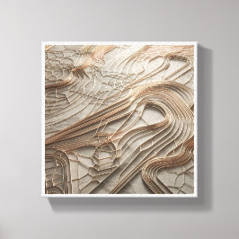Impressão Em Tela Elegante Fio de Ouro Geométrico Abstrato em Mármor