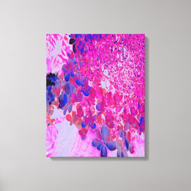 Impressão Em Tela Elegante Fúchsia e Iluminismo Azul Escuro (Frente)