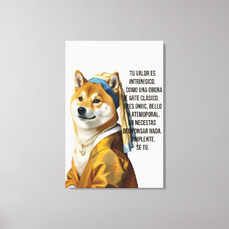 Impressão Em Tela Elegante Lienzo de Colección: Vermeer con Perla