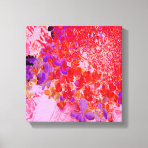 Impressão Em Tela Elegante Roxo e Laranja