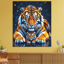 Impressão Em Tela Elektrisierender Tiger – Kraftvolle Wildnis