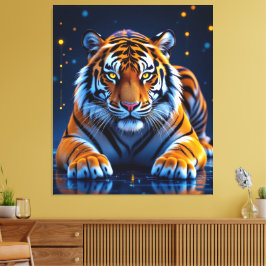 Impressão Em Tela Elektrisierender Tiger – Kraftvolle Wildnis