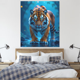 Impressão Em Tela Elektrisierender Tiger – Kraftvolle Wildnis