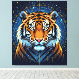 Impressão Em Tela Elektrisierender Tiger – Kraftvolle Wildnis