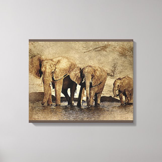 Impressão Em Tela Elephant Animal Art (Frente)