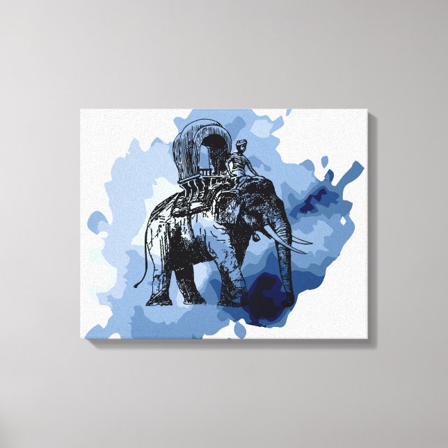 Impressão Em Tela Elephant Ride (Frente)