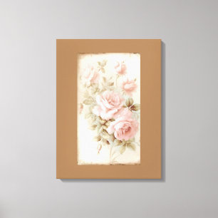 Impressão Em Tela Eleve seu espaço com uma Rosa de Watercolor