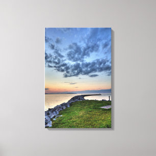 Impressão Em Tela Elk Lake Sunset, Michigan