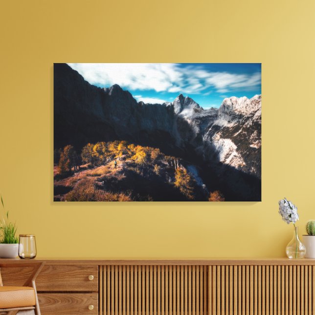 Impressão Em Tela Em admiração das montanhas (Insitu(Sala de estar))