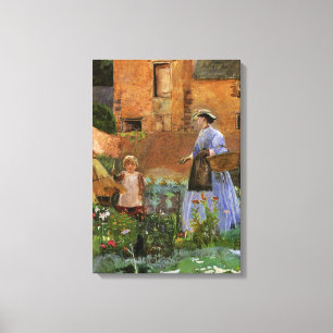 Impressão Em Tela Em um Jardim em Cookham por George John Pinwell