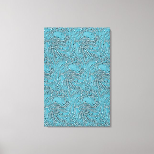 Impressão Em Tela Embalado Em Teal (Frente)