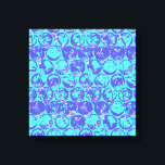 Impressão Em Tela Embalagem com bolhas de pop azul<br><div class="desc">padrão de invólucro de bolhas de pop art em azul e turquesa</div>