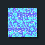 Impressão Em Tela Embalagem com bolhas de pop azul<br><div class="desc">padrão de invólucro de bolhas de pop art em azul e turquesa</div>