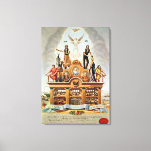 Impressão Em Tela Emblema de comércio da sociedade amalgamada