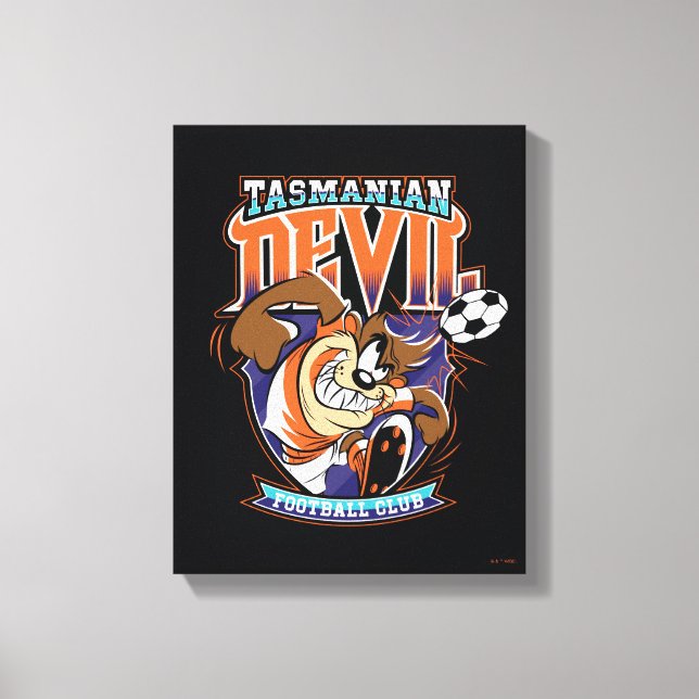 Impressão Em Tela Emblema do Clube de Futebol Tasmanian Devil (Frente)