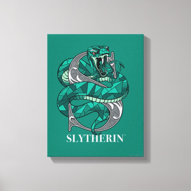 Impressão Em Tela Emblema Xadrez SLYTHERIN™ (Frente)