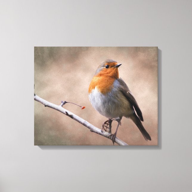 Impressão em Tela Embrulhada Rustic Robin (Frente)