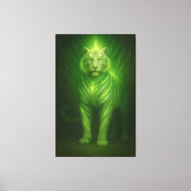 Impressão Em Tela Emerald Light Guardian White Tiger – Standing Divi (Frente)