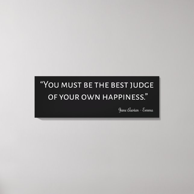 Impressão Em Tela Emma Por Jane Austen Citação I (Frente)