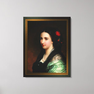 Impressão Em Tela Empress Carlota do México por Hermann Winterhalter