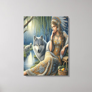 Impressão Em Tela Encantamento Ligado na Floresta Mística18x24
