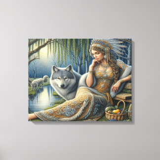 Impressão Em Tela Encantamento Ligado na Floresta Mística20x16