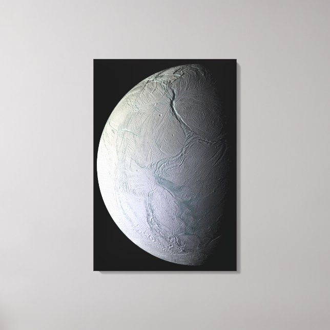 Impressão Em Tela Enceladus, lua de Saturno (Frente)