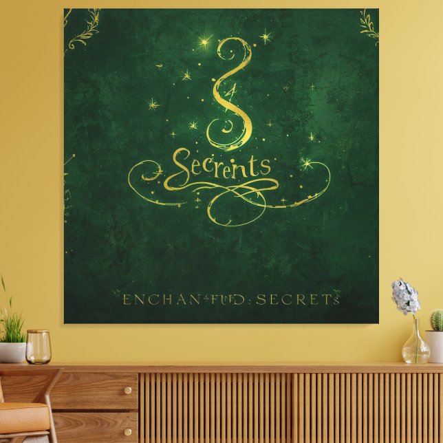 Impressão Em Tela Enchanted Secrets – Golden Sigil (Insitu(Sala de estar))