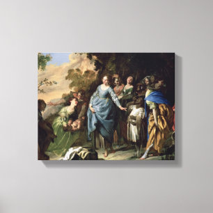 Impressão Em Tela Encontrar de Moses, c.1650-56 (óleo em canvas)