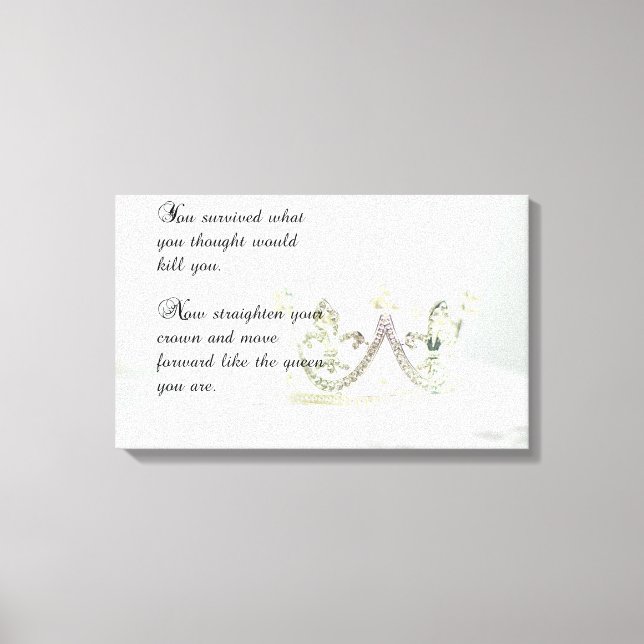 Impressão Em Tela Endireite sua coroa (Frente)