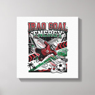 Impressão Em Tela Energia do Gol do Iraque Esqueleto Atacante Nações