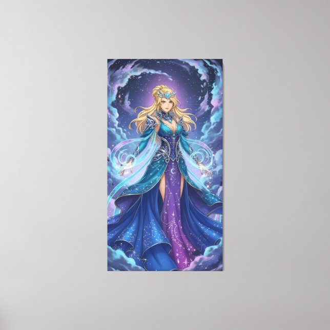 Impressão Em Tela Energy accumulation in anime battle scenes (Frente)