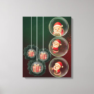 Impressão Em Tela Enfeites de natal Wall Art - Papai noel