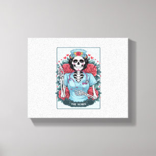 Impressão Em Tela Enfermeira Enfermeira Tarot Com Rosa Floral