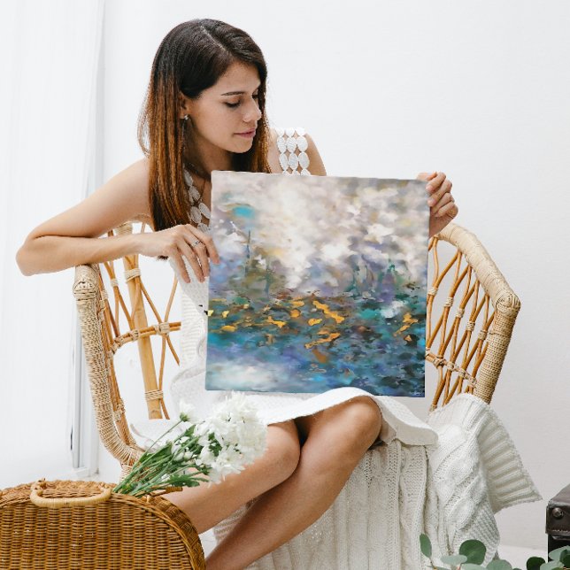 Impressão Em Tela Enfrentando A Pintura De Abstrato De Tempestade (Criador carregado)