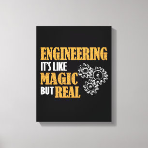 Impressão Em Tela Engenharia - É como Magia, mas muito engraçada