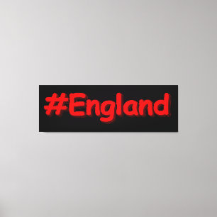 Impressão Em Tela "#England" Design. Comprar Agora