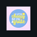 Impressão Em Tela Engraçada Arte De Parede De Pastel, Mas Grata<br><div class="desc">Arte tipográfica colorida com cores retrô e vibrantes. Peitos engraçados e citações sobre comida,  cozinhar,  assar e jantar. Condecoração perfeita para sua cozinha,  restaurante,  café,  compro de padaria ou restaurante. A cor de fundo (o círculo e o quadrado) é personalizável através da Ferramenta Design.</div>