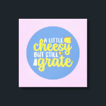 Impressão Em Tela Engraçada Arte De Parede De Pastel, Mas Grata<br><div class="desc">Arte tipográfica colorida com cores retrô e vibrantes. Peitos engraçados e citações sobre comida,  cozinhar,  assar e jantar. Condecoração perfeita para sua cozinha,  restaurante,  café,  compro de padaria ou restaurante. A cor de fundo (o círculo e o quadrado) é personalizável através da Ferramenta Design.</div>