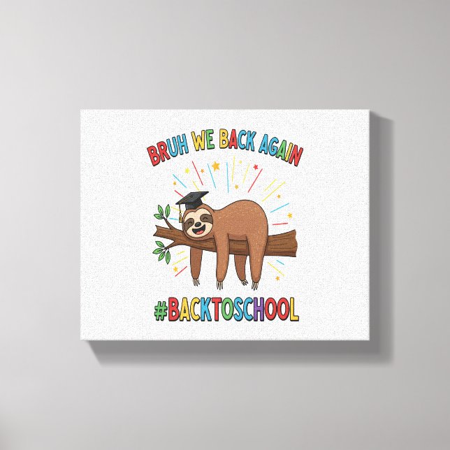 Impressão Em Tela Engraçado Lama de Volta à Escola (Frente)