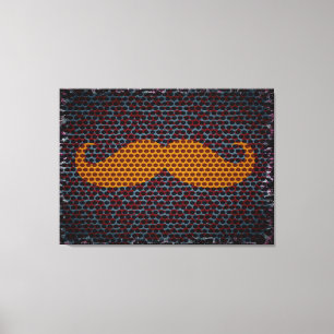 Impressão Em Tela Engraçado Mustache