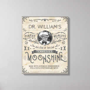 Impressão Em Tela Engraçado Vintage Moonshine Hillbilly Medicine Per