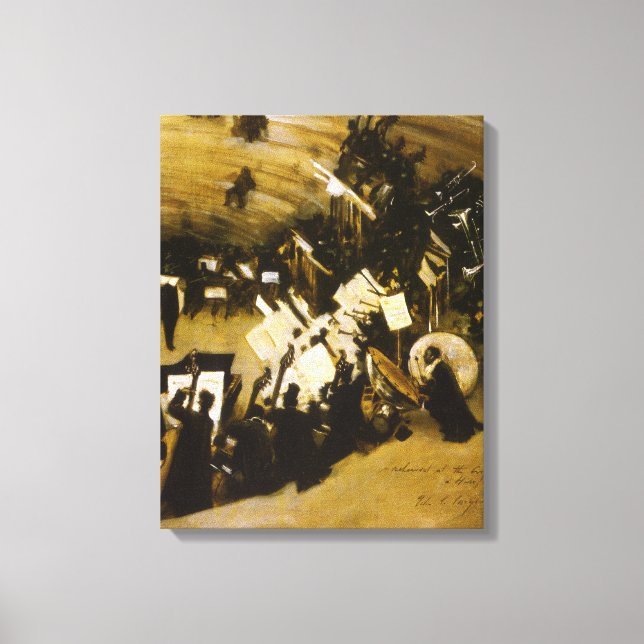 Impressão Em Tela Ensaio da Orquestra Pasdeloup por JS Sargent (Frente)