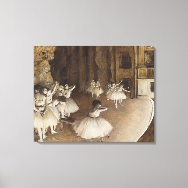Impressão Em Tela Ensaio do balé no Palco | Edgar Degas (Frente)