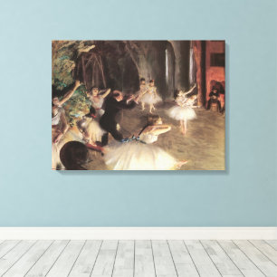 Impressão Em Tela Ensaio no Palco por Edgar Degas